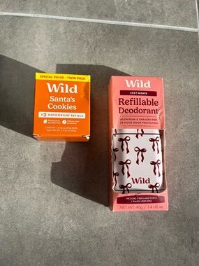 Wild Refillable Deodorant Scent Cozy Nights + Two Santa's Cookies Refills